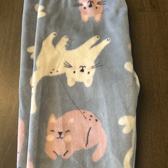 Cozy Pink and Blue Cat Pajama Set for Kids #377 - Picture 6 of 6